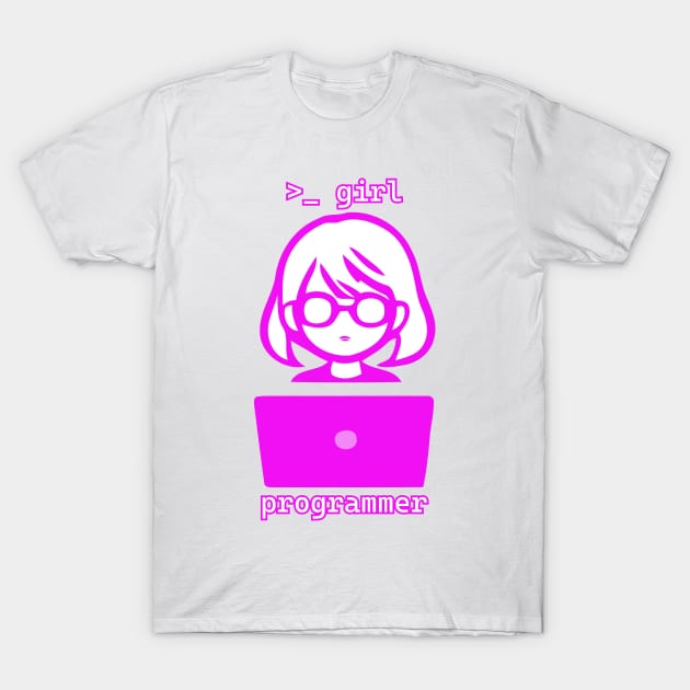 Girl Programmer T-Shirt by IDesign23